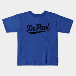 Retro Vintage DePaul script design Kids T-Shirt